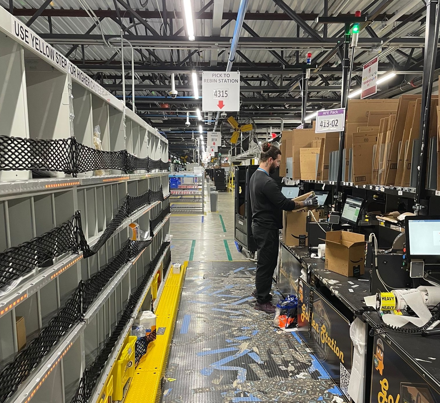 On-site research at a fulfillment center